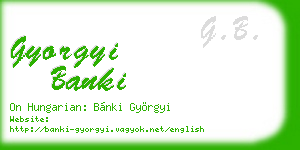 gyorgyi banki business card